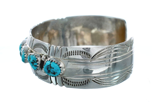 Native American Navajo Turquoise Sterling Silver Cuff Bracelet NN20173